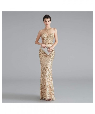 Sequin Mermaid Dresses Gold/Royal Blue Trumpet Evening Dresses Party Prom Gowns Gold $33.60 Others