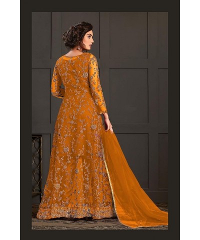 New Indian/Pakistani Eid Special Party/Ethnic wear Georgette Straight Ghagra Style Salwar for Womens LT0 Mustered Yellow $43....