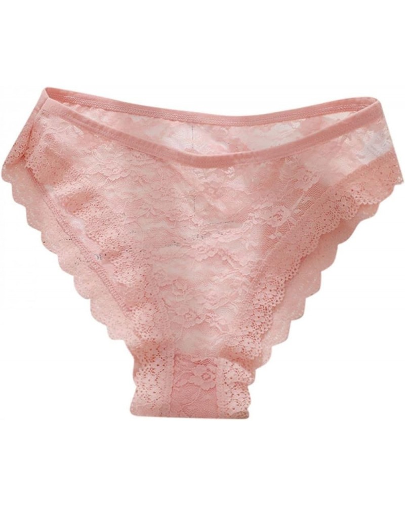 Sexy Panties for Women Underwear Briefs Hipster Panty Bikini Knickers Lace Cotton Plus Size Thong G-String Underpants Pink $6...