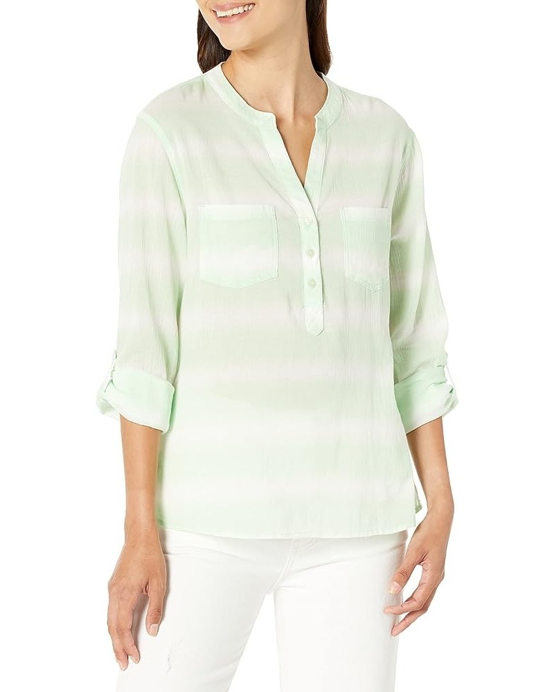 CARVE Women's Dylan Gauze Shirt Frost Tie Dye $18.38 Blouses