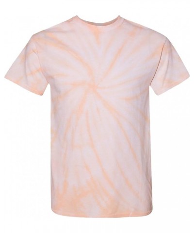 Fishing Pole American Flag - Fisherman USA Men's T-Shirt Peach Tie Dye - Back Print $12.69 T-Shirts