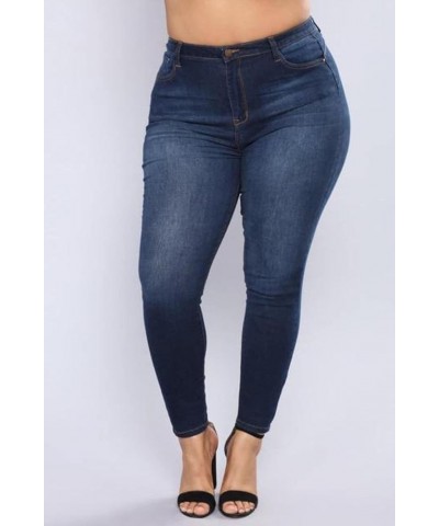 New Plus Size Jeans for Women High Waist Stretch Jeans Casual Denim Pencil Pants Fall Winter Clothing L-5XL X-Large 3 $21.71 ...