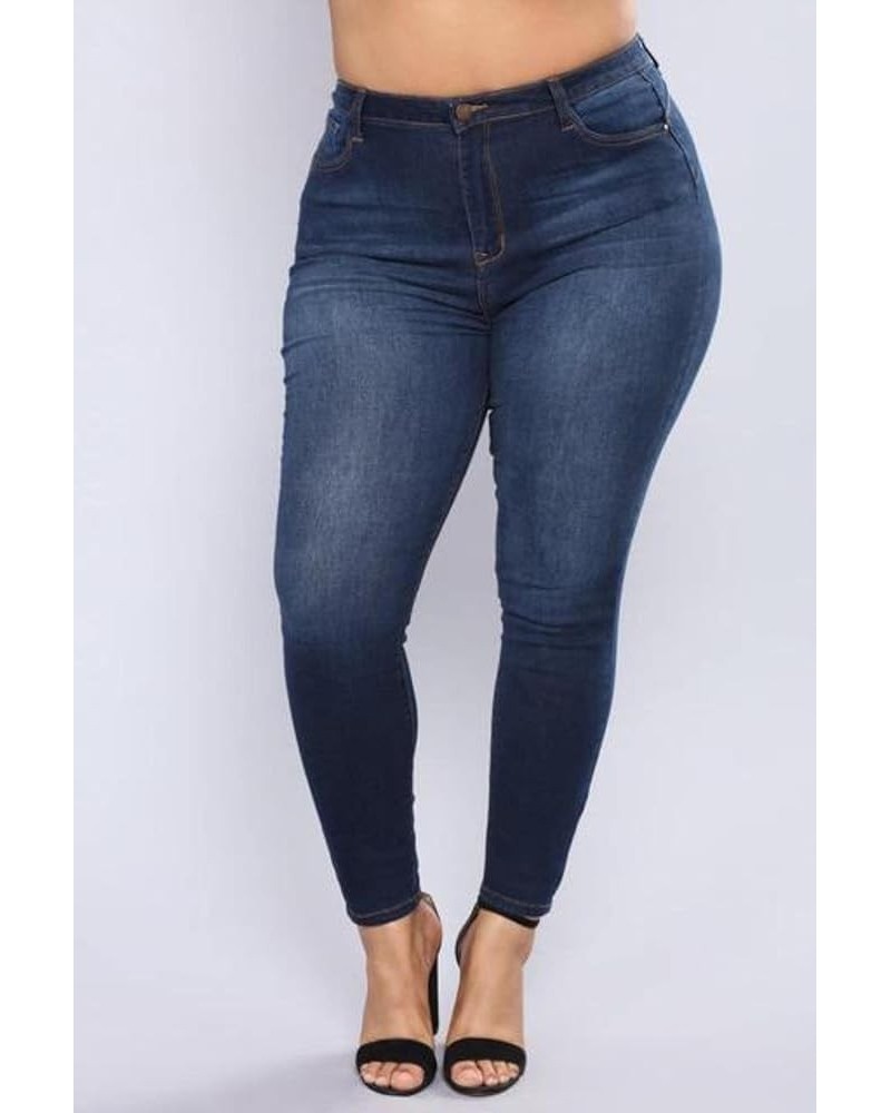 New Plus Size Jeans for Women High Waist Stretch Jeans Casual Denim Pencil Pants Fall Winter Clothing L-5XL X-Large 3 $21.71 ...