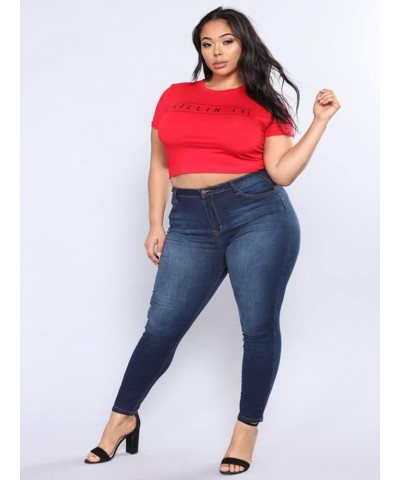 New Plus Size Jeans for Women High Waist Stretch Jeans Casual Denim Pencil Pants Fall Winter Clothing L-5XL X-Large 3 $21.71 ...