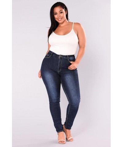 New Plus Size Jeans for Women High Waist Stretch Jeans Casual Denim Pencil Pants Fall Winter Clothing L-5XL X-Large 3 $21.71 ...