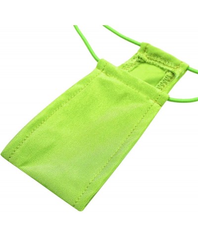 Women's Sexy Sling Shot Halter Thong One Piece Monokini Mini Coverage Bikini Swimsuit Green $10.43 Swimsuits