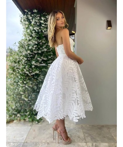 Lace 2024 Prom Dresses Short Sweetheart Neck Homecoming Dresses A Line Formal Dresses for Teens Pure Dusty Blue $53.00 Dresses