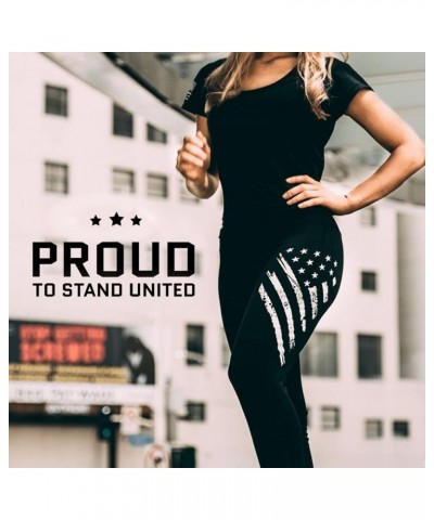 American USA Flag Leggings for Women | Patriotic Workout High Waist Yoga Pants for Ladies 100% Cotton Blue Rose $27.28 Active...