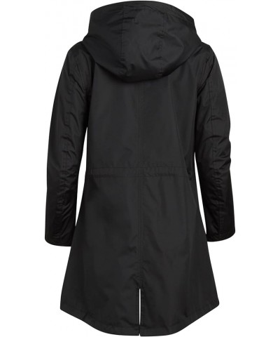 Woman’s Raincoat - Waterproof Windbreaker Trench Coat Rain Jacket (S-XL) Black $13.50 Coats