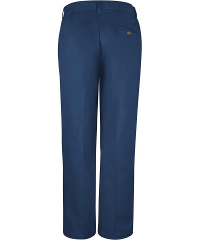 Women's Plain Front Cotton Work Pant, Navy, 14W x 32L $18.08 Pants