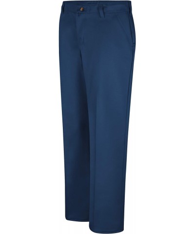 Women's Plain Front Cotton Work Pant, Navy, 14W x 32L $18.08 Pants