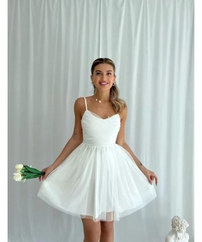 Tulle Homecoming Dresses for Teens 2023 Short Mini Party Dress Spaghetti Straps Sleeveless Cocktail Gowns. Purple $28.59 Dresses