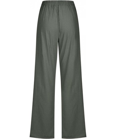 Wide Leg Linen Pants for Women Loose Fit Plus Size Casual Lightweight Summer Pants High Waist Cotton Lounge Trousers B-ag $10...