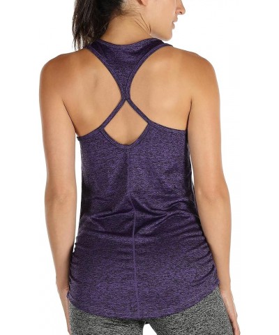 Workout Yoga Fitness Sports Racerback Tank Tops for Women Purple $13.19 Activewear