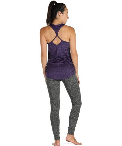 Workout Yoga Fitness Sports Racerback Tank Tops for Women Purple $13.19 Activewear