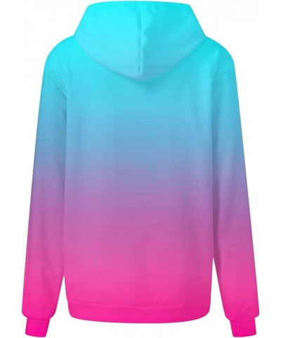 Women's Oversized Long Sleeve Hoodies Gradient Graphic Print Hooded Pullover Casual Trendy Sweatshirts with Pocket 09 Hot Pin...