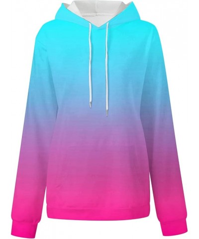 Women's Oversized Long Sleeve Hoodies Gradient Graphic Print Hooded Pullover Casual Trendy Sweatshirts with Pocket 09 Hot Pin...