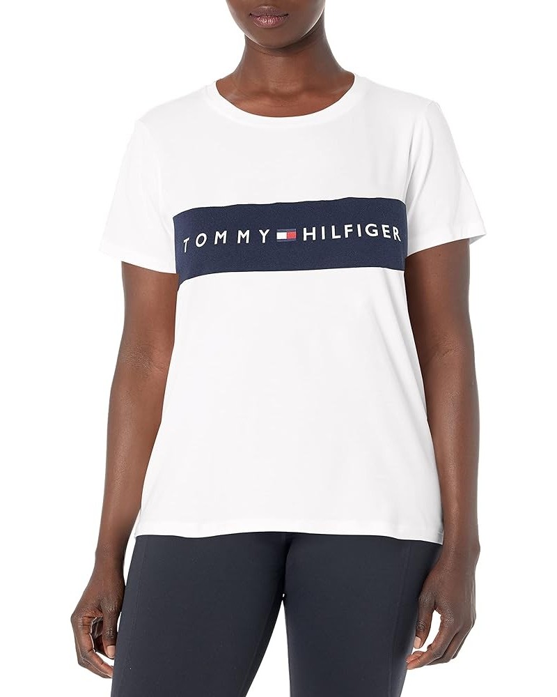 Women's Performance Cotton T-Shirt – Lightweight Graphic Tees White/Navy $17.65 T-Shirts