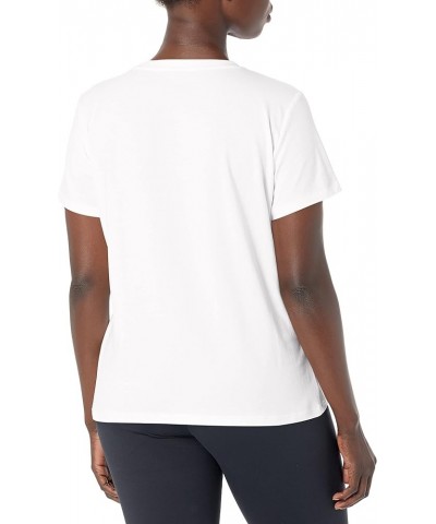 Women's Performance Cotton T-Shirt – Lightweight Graphic Tees White/Navy $17.65 T-Shirts