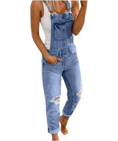 Jeans for Women Casual Denim Rompers Denim Overalls Ripped Washed Jumpsuits Jeans for Women Jeans for Women High Waist G-ligh...