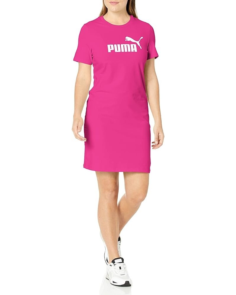 Women's Essentials Slim Tee Dress (Available in Plus Sizes) Festival Fuchsia $16.20 Dresses