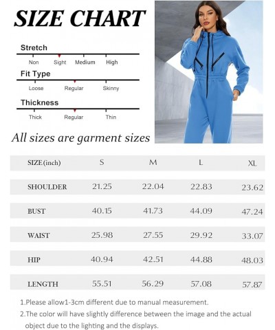 Women Fleece Jumpsuits Long Sleeve Zip Up Hoodie Romper One Piece Outfit with Pockets Grey $23.94 Jumpsuits