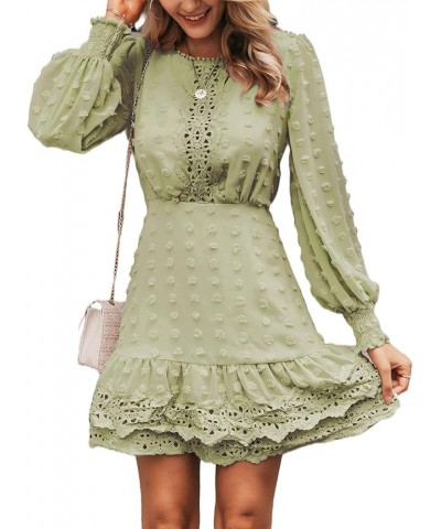 Women's Tied Waist Floral Mini Dress Summer Sleeveless Flowy Dress Green $18.49 Dresses