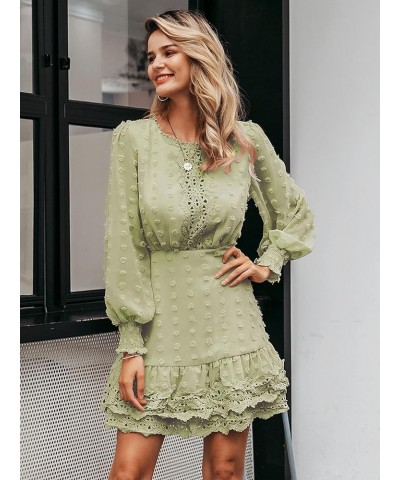 Women's Tied Waist Floral Mini Dress Summer Sleeveless Flowy Dress Green $18.49 Dresses