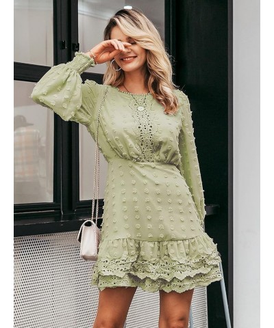 Women's Tied Waist Floral Mini Dress Summer Sleeveless Flowy Dress Green $18.49 Dresses