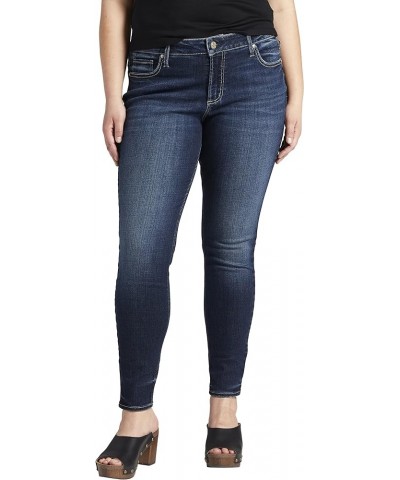 Women's Plus Size Elyse Mid Rise Skinny Jeans Dark Wash Eae432 $34.39 Jeans