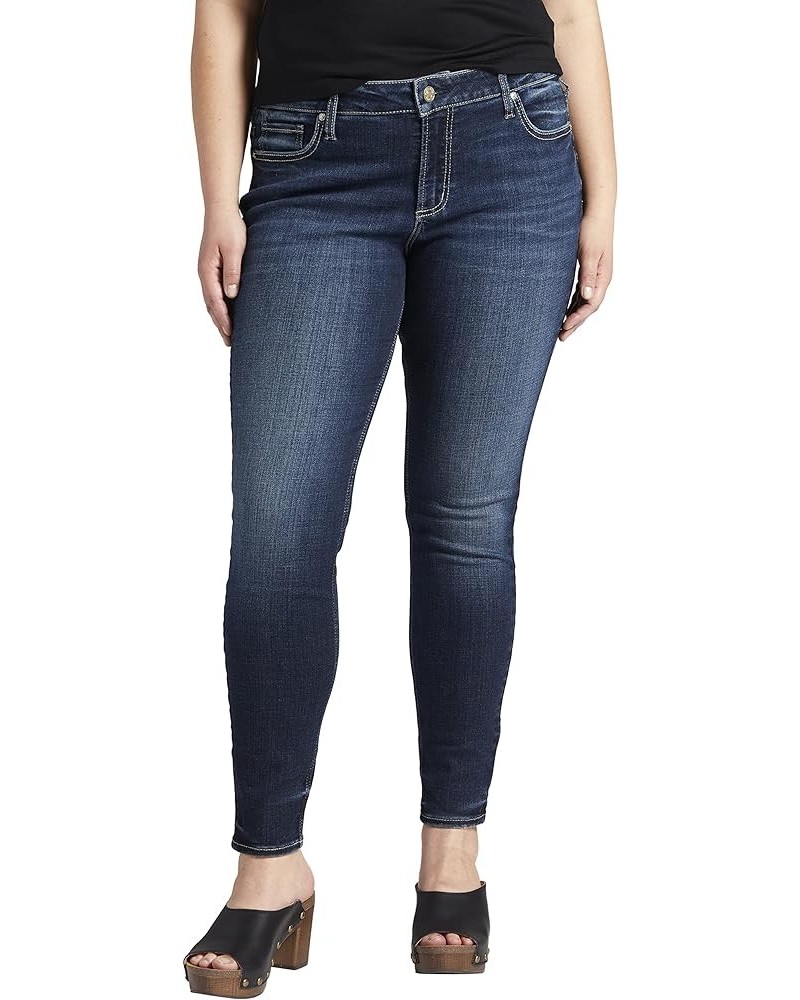 Women's Plus Size Elyse Mid Rise Skinny Jeans Dark Wash Eae432 $34.39 Jeans