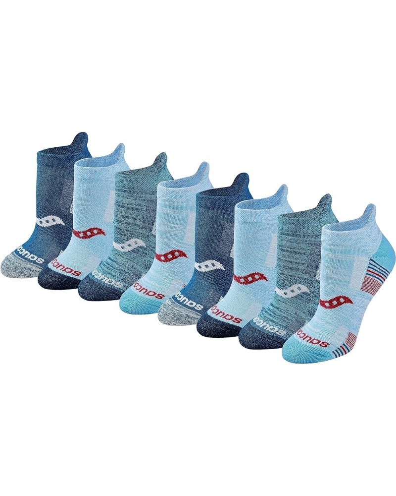 Women's Multipack Performance Heel Tab Athletic Socks Blue Assorted (8 Pairs) $10.70 Activewear