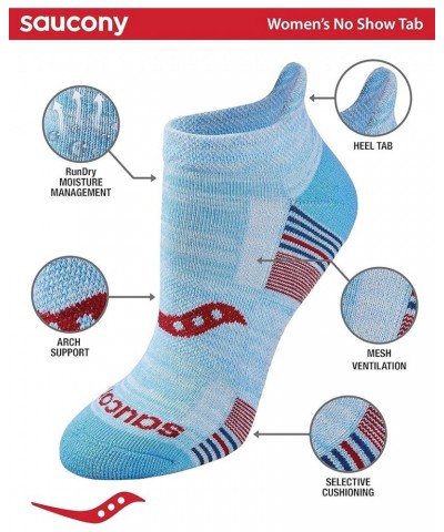 Women's Multipack Performance Heel Tab Athletic Socks Blue Assorted (8 Pairs) $10.70 Activewear