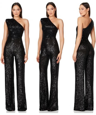 Women's Sparkly Sequin Jumpsuits Ladies Shiny Sequin Overalls Pants White $21.73 Overalls