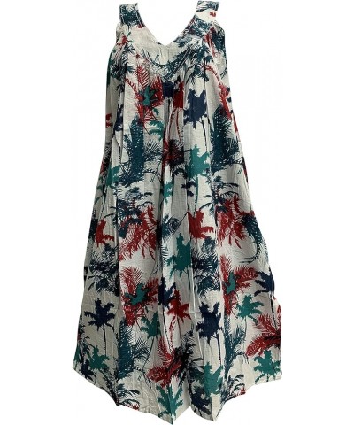 Boho Cotton Printed Asha V-Neck Sleeveless Summer Casual Patio Lounge Dress with Pockets 8 $19.63 Dresses