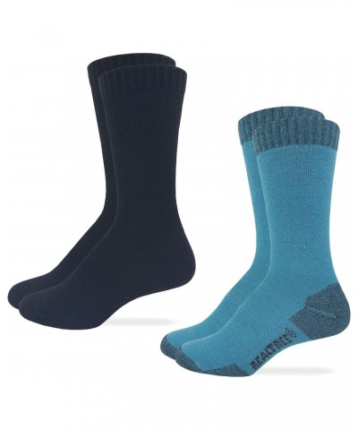 Womens Merino Wool Full Cushion Crew Socks 2 Pair Pack (Teal, Women's Shoe Size 6-9 - Sock Size Medium) $8.66 Activewear