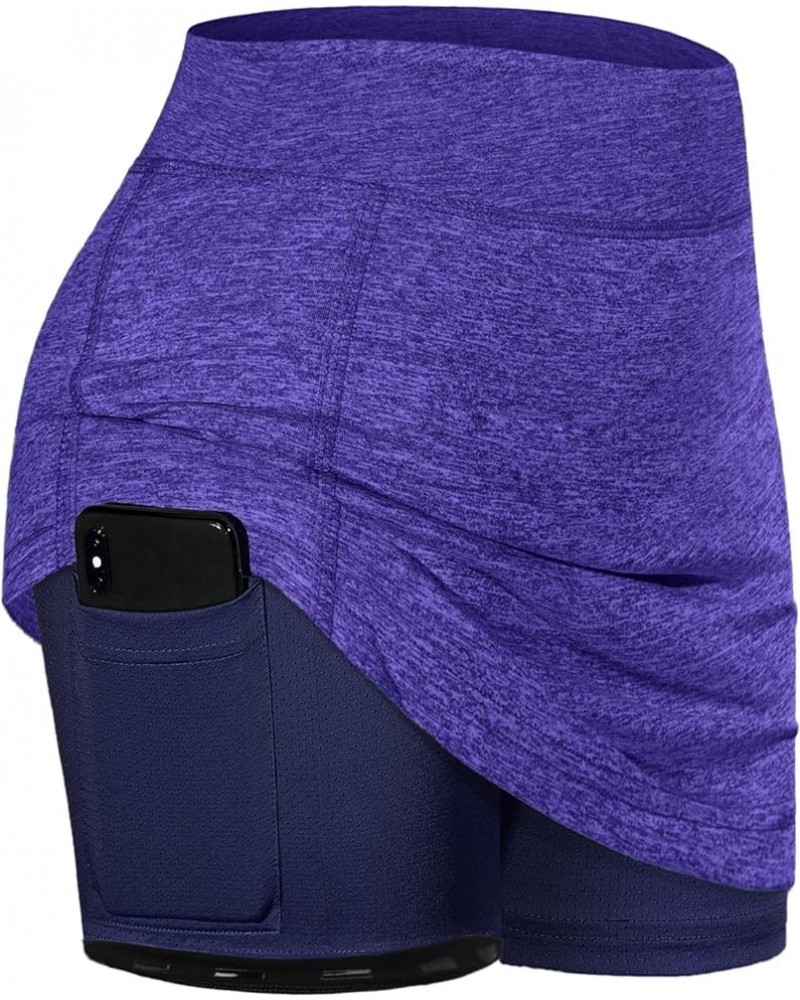 Liner Non-Slip Belt Golf Skorts Skirts for Women with Pocket XS-2XL Purple 2 Non-slip Belt $13.49 Activewear