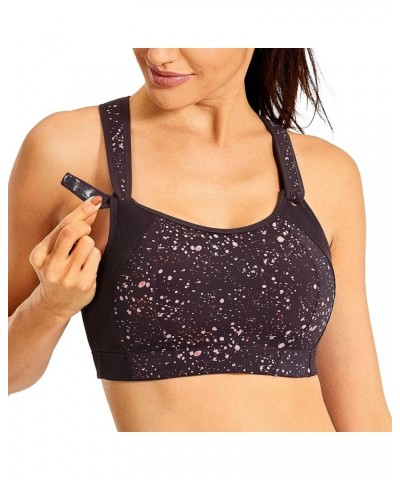 Women's Sports Bra Front Adjustable High Impact Support Padded Wireless Racerback Plus Size Running Bra The Night Sky $22.20 ...