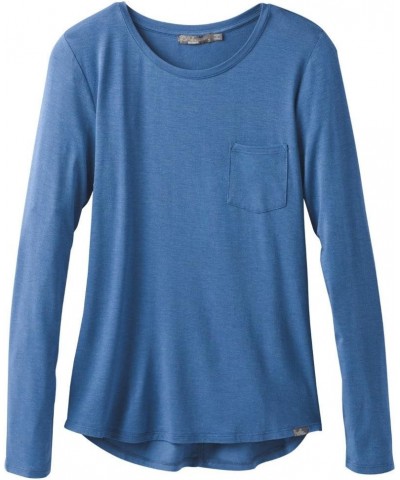 womens Foundation Long Sleeve Crew Neck Top Sunbleached Blue Heather $22.92 Activewear