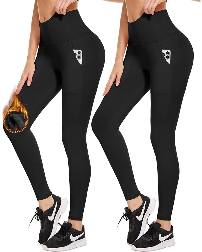 Leggings with Pockets for Women - Yoga Pants with Pockets,Soft High Waist Tummy Control Non See Through Workout Pants Large-X...