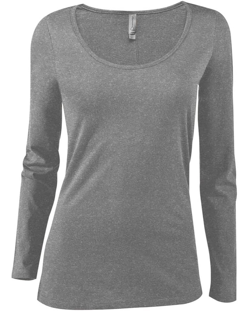 Women's Long Sleeve Scoop Neck Tee Graphite Heather $8.55 T-Shirts