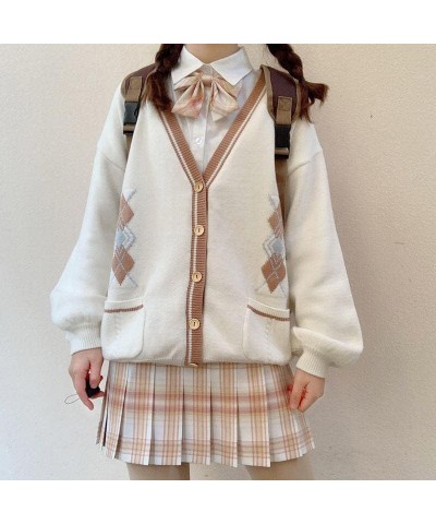 Preppy Aesthetic Clothes for Teen Girls Cute Cardigan Kawaii Cardigan JK Uniform Knit Sweater Cute School Cosplay Sweater B B...