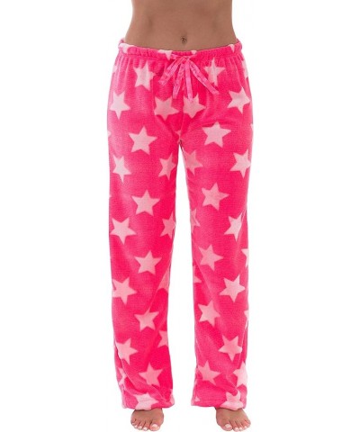 Women Plush Pajama Pants Embossed Star - Pink $13.74 Sleep & Lounge