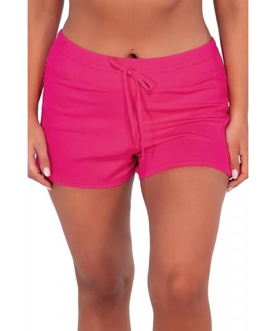 Laguna Swim Short Women's Swimsuit Bottom Begonia Sandbar Rib $37.38 Swimsuits