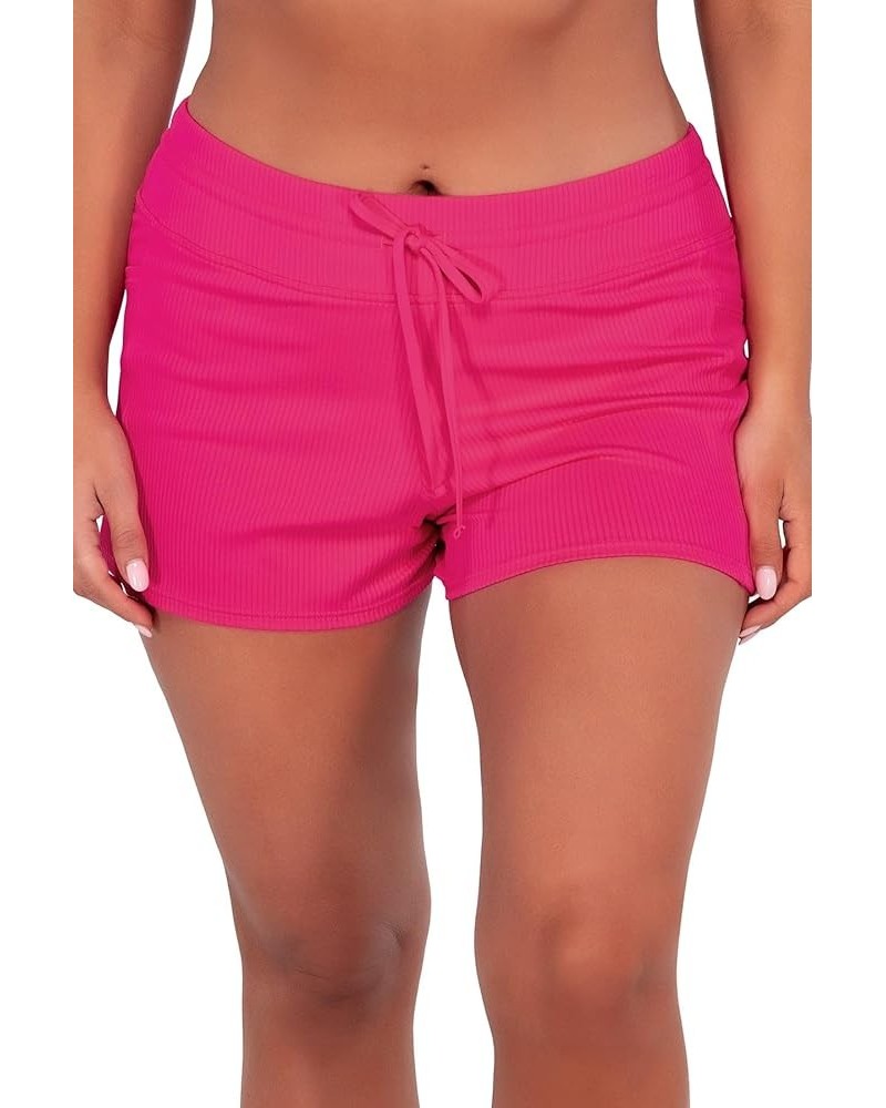 Laguna Swim Short Women's Swimsuit Bottom Begonia Sandbar Rib $37.38 Swimsuits