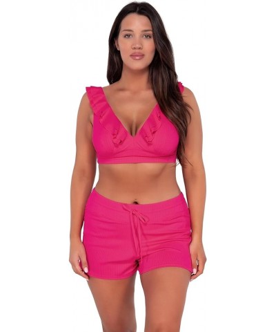 Laguna Swim Short Women's Swimsuit Bottom Begonia Sandbar Rib $37.38 Swimsuits