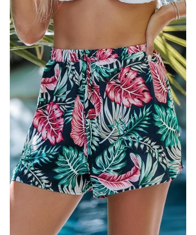 Women's Shorts Casual Self Tie Mini Short Floral Fashion Summer 2024 Navy Floral 2 $14.97 Shorts