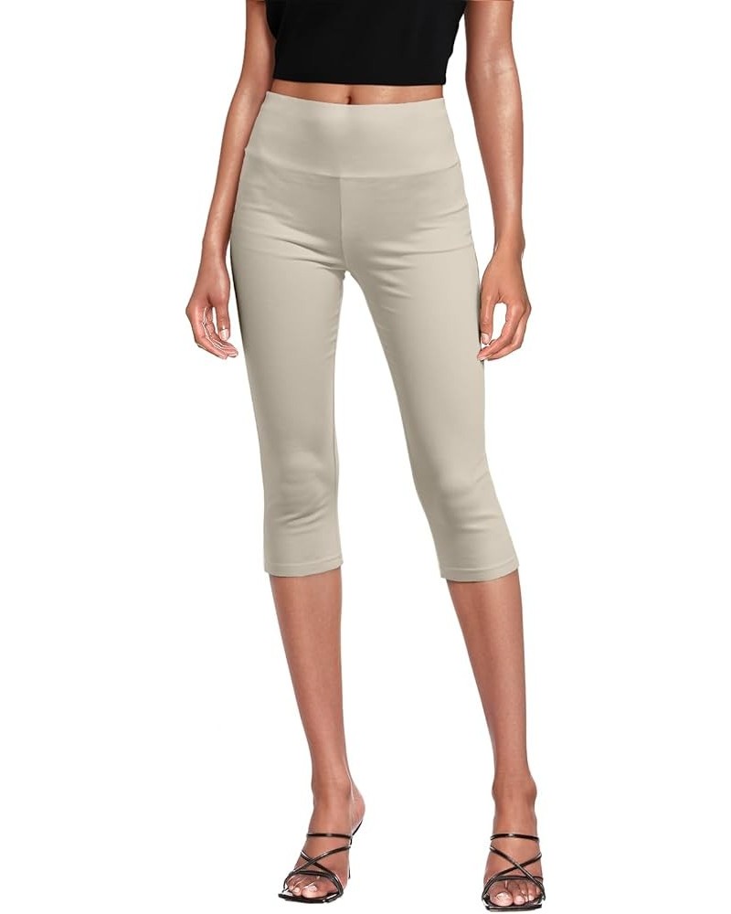 Womens Super Comfy Stretch Pull On Millennium Twill Capri Pants Capri Capri-stone $15.50 Pants