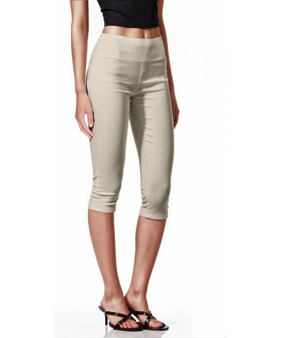 Womens Super Comfy Stretch Pull On Millennium Twill Capri Pants Capri Capri-stone $15.50 Pants