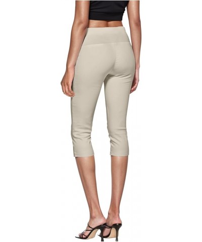 Womens Super Comfy Stretch Pull On Millennium Twill Capri Pants Capri Capri-stone $15.50 Pants